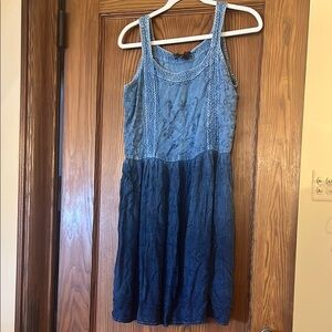 Raya Sun Two-Tone Blue Mini Dress